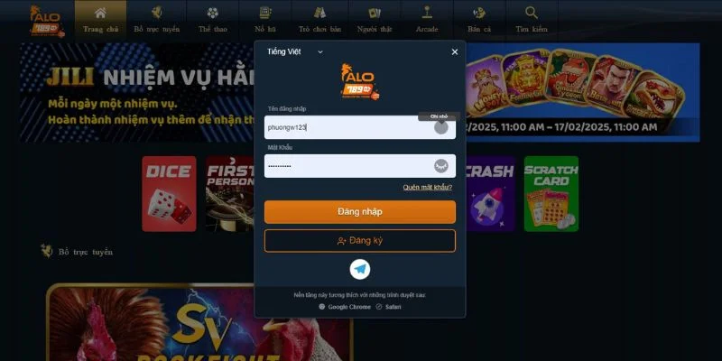ALO789 Leeds - Mega Live Đá Gà alo789.com T10/2026 6 Hướng dẫn cách đăng nhập tài khoản Alo789